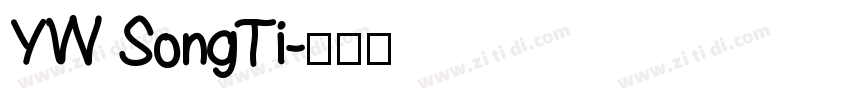 YW SongTi字体转换